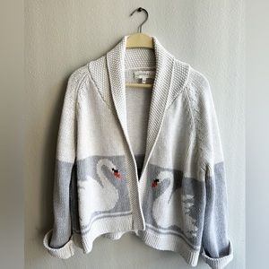 THE GREAT. Swan Knit Cardigan